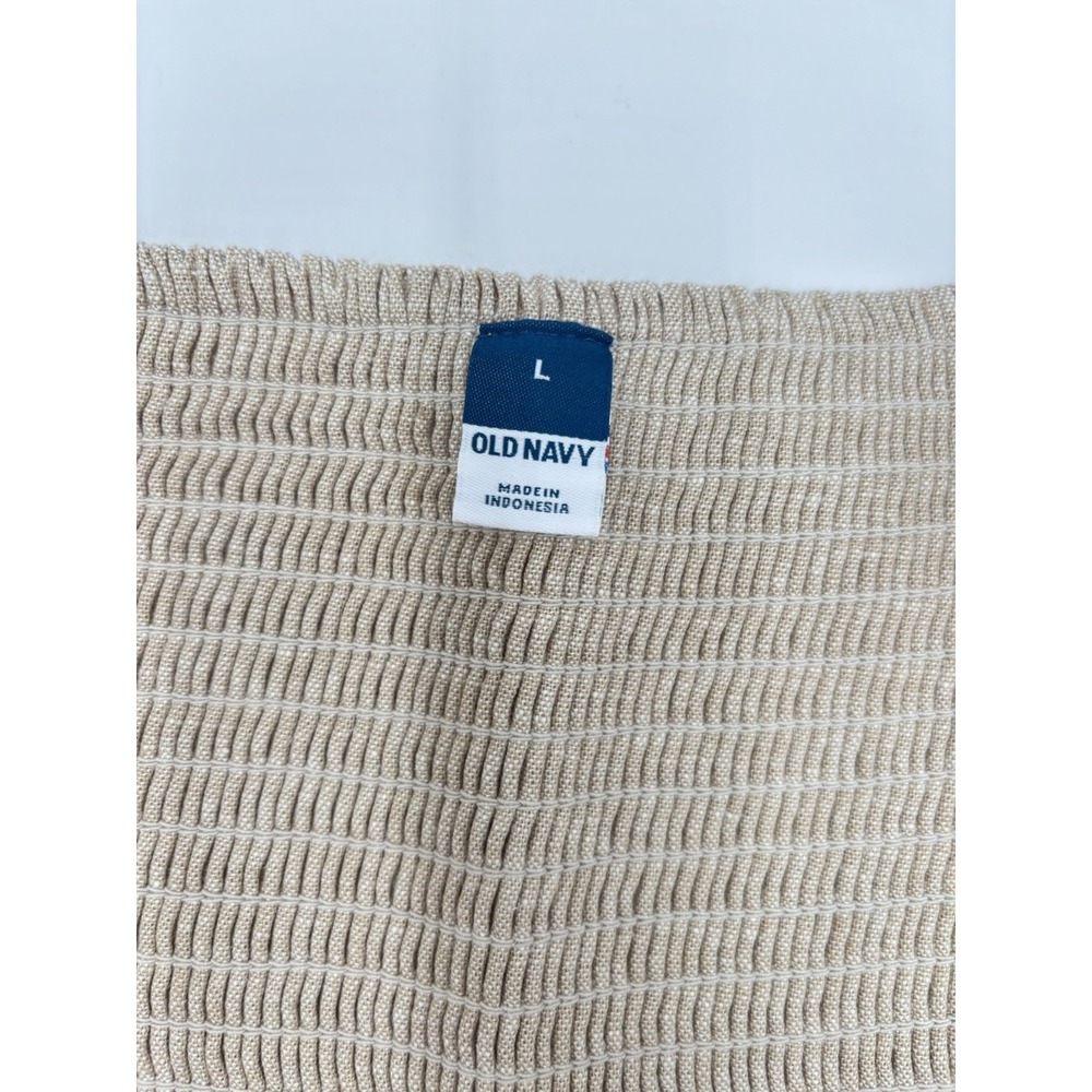 Minimalist Linen Blend Midi Dress Neutral Coastal Quiet Luxury Capsule Large - Picture 4 of 12